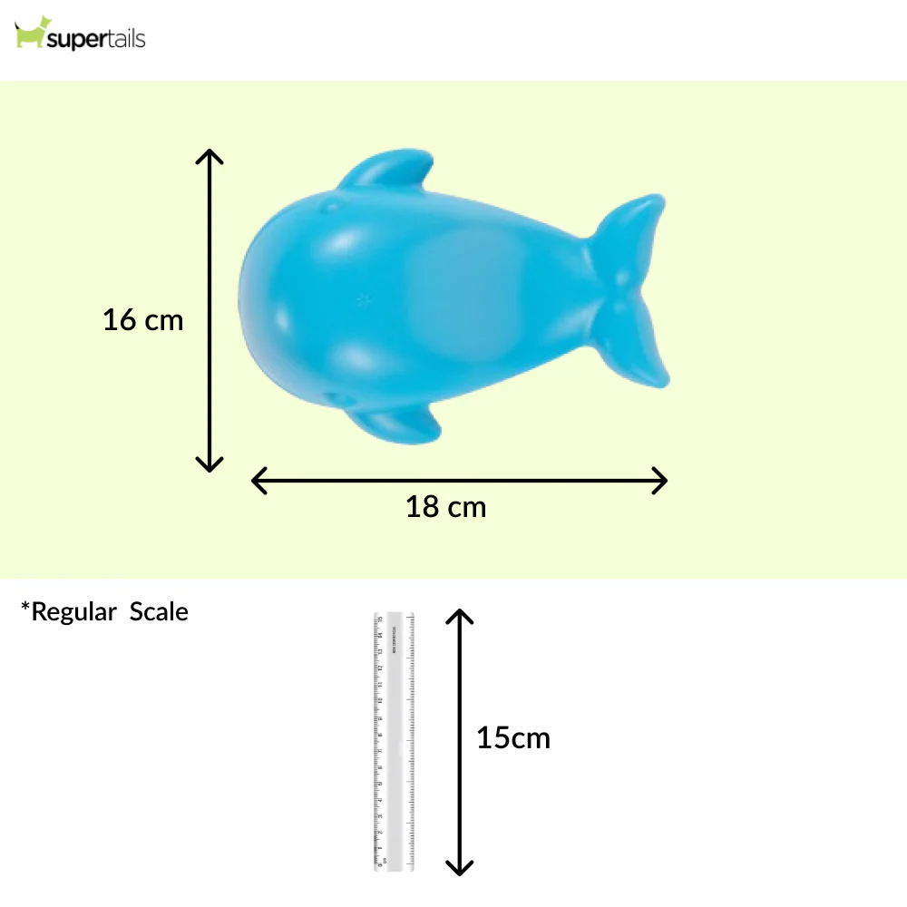 Barkbutler x Fofos Ocean Whale Squeaky Chew Toy for Dogs - Image 2