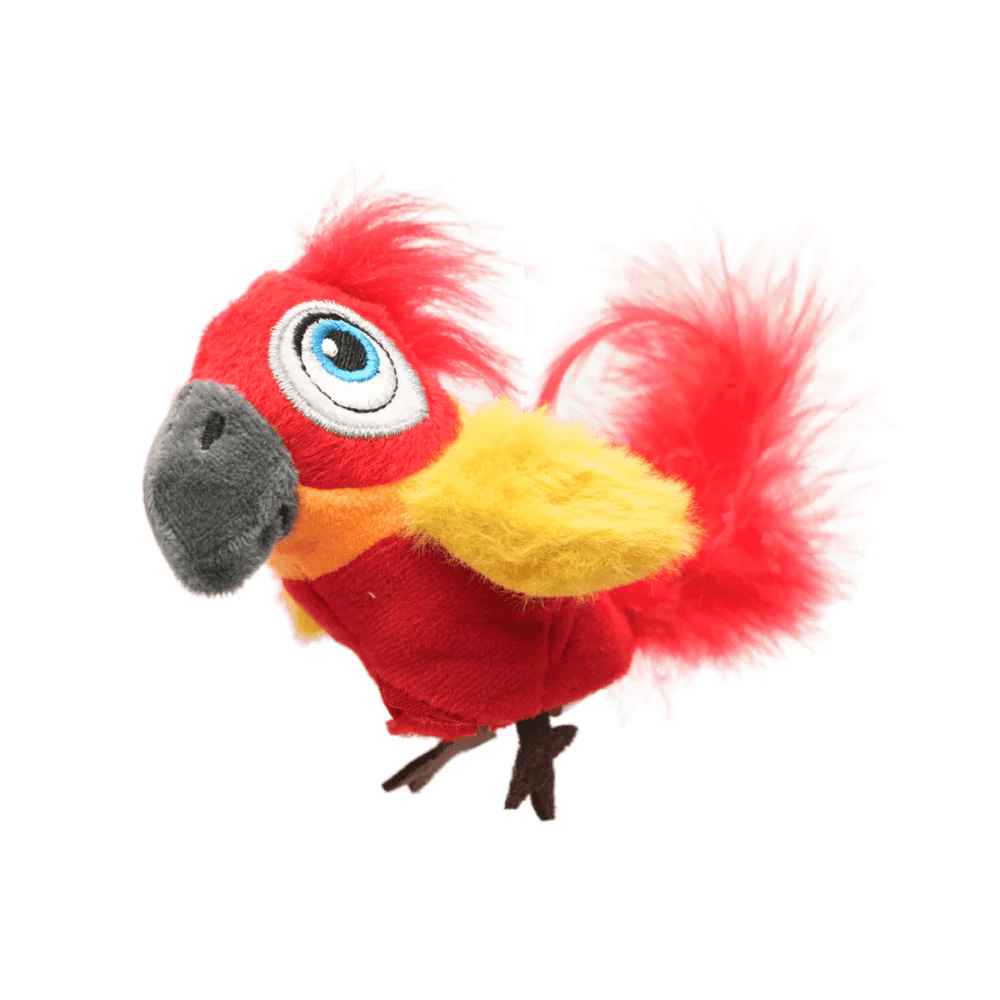 Barkbutler x Fofos Parrot with Catnip Balls Interactive Toy for Cats (Red) - Image 2