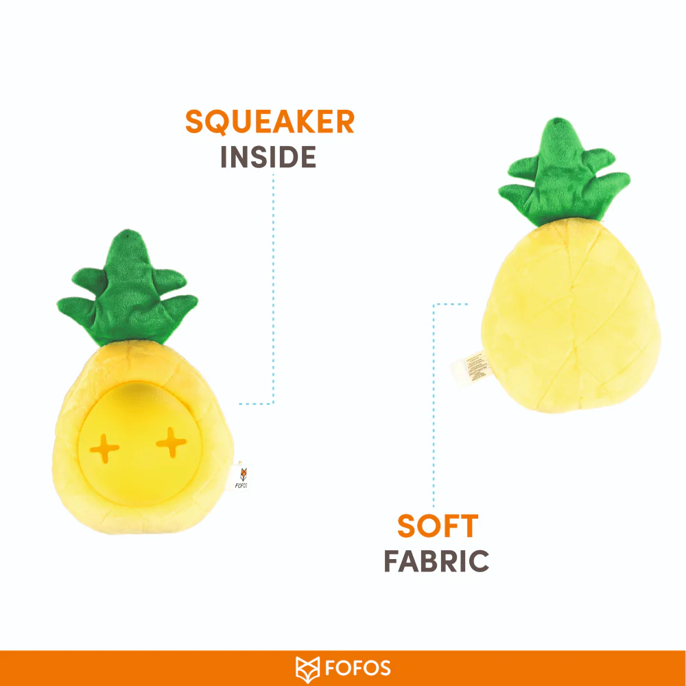 Barkbutler x Fofos Pineapple Treat Toy for Dogs (Yellow) - Image 6