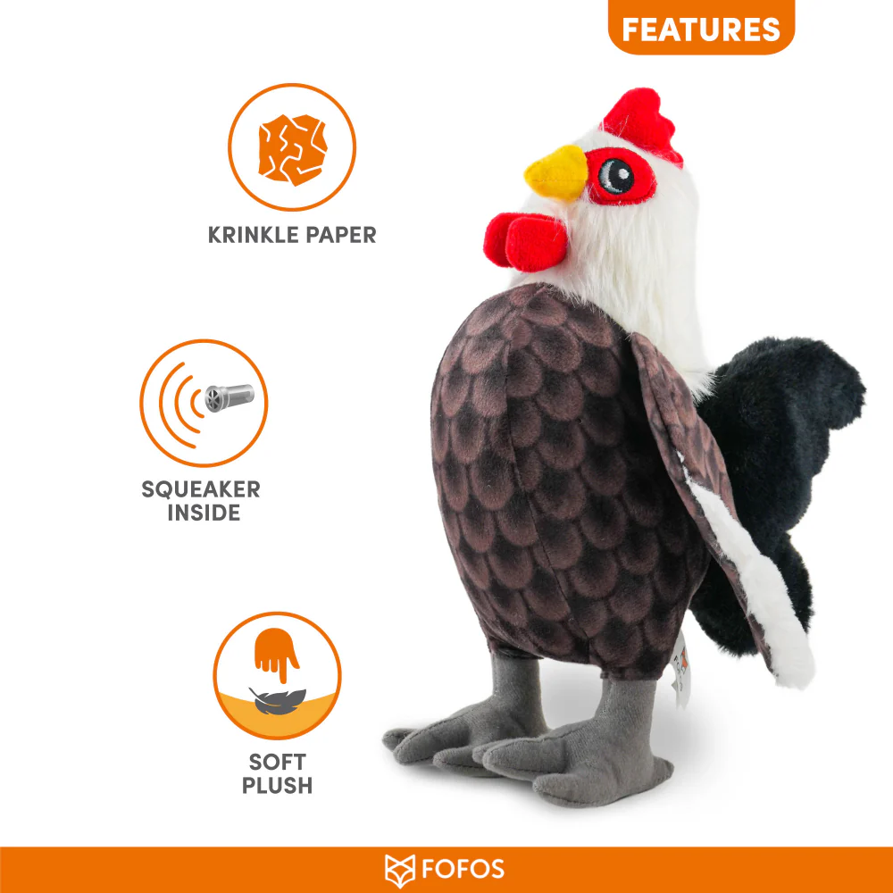 Barkbutler x Fofos Plush Rooster Toys for Dogs - Image 6