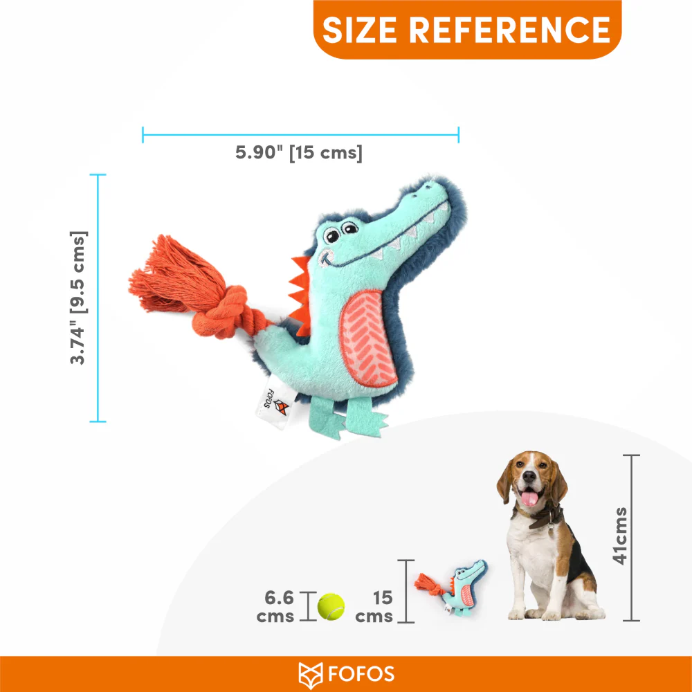 Barkbutler x Fofos Puppy Alligator Toy for Dogs - Image 3
