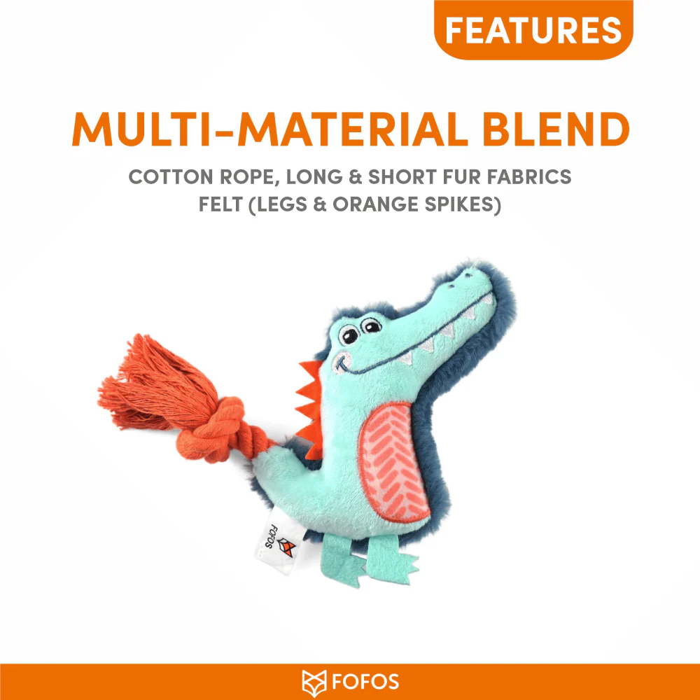 Barkbutler x Fofos Puppy Alligator Toy for Dogs - Image 5