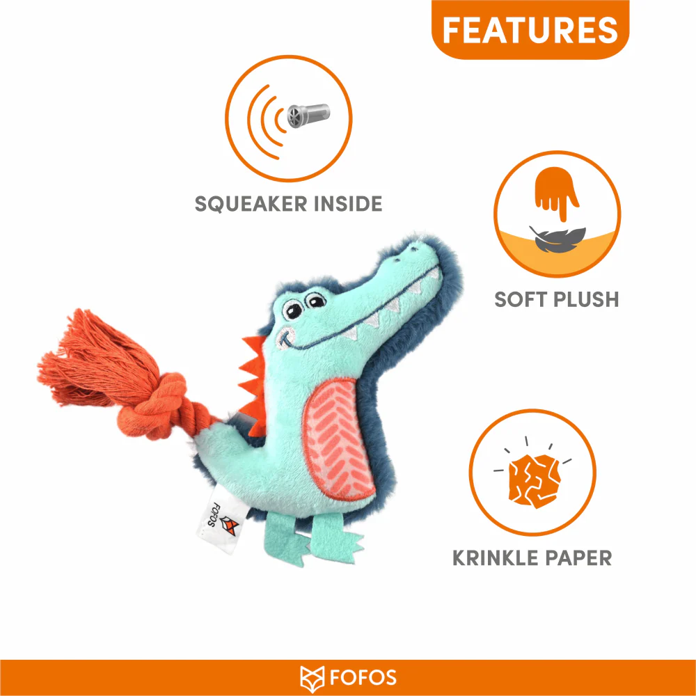 Barkbutler x Fofos Puppy Alligator Toy for Dogs - Image 6