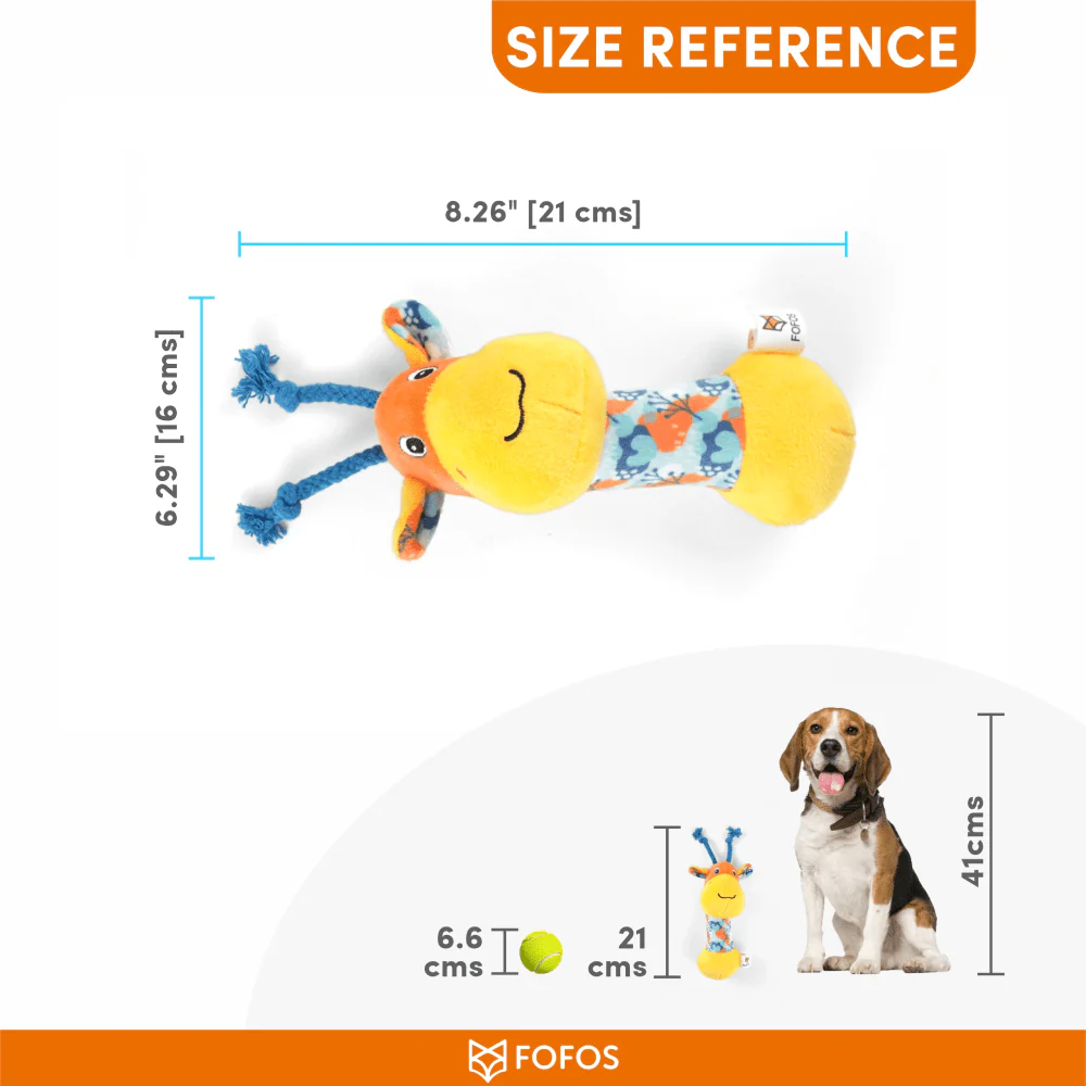 Barkbutler x Fofos Puppy Giraffe Toy for Dogs - Image 3