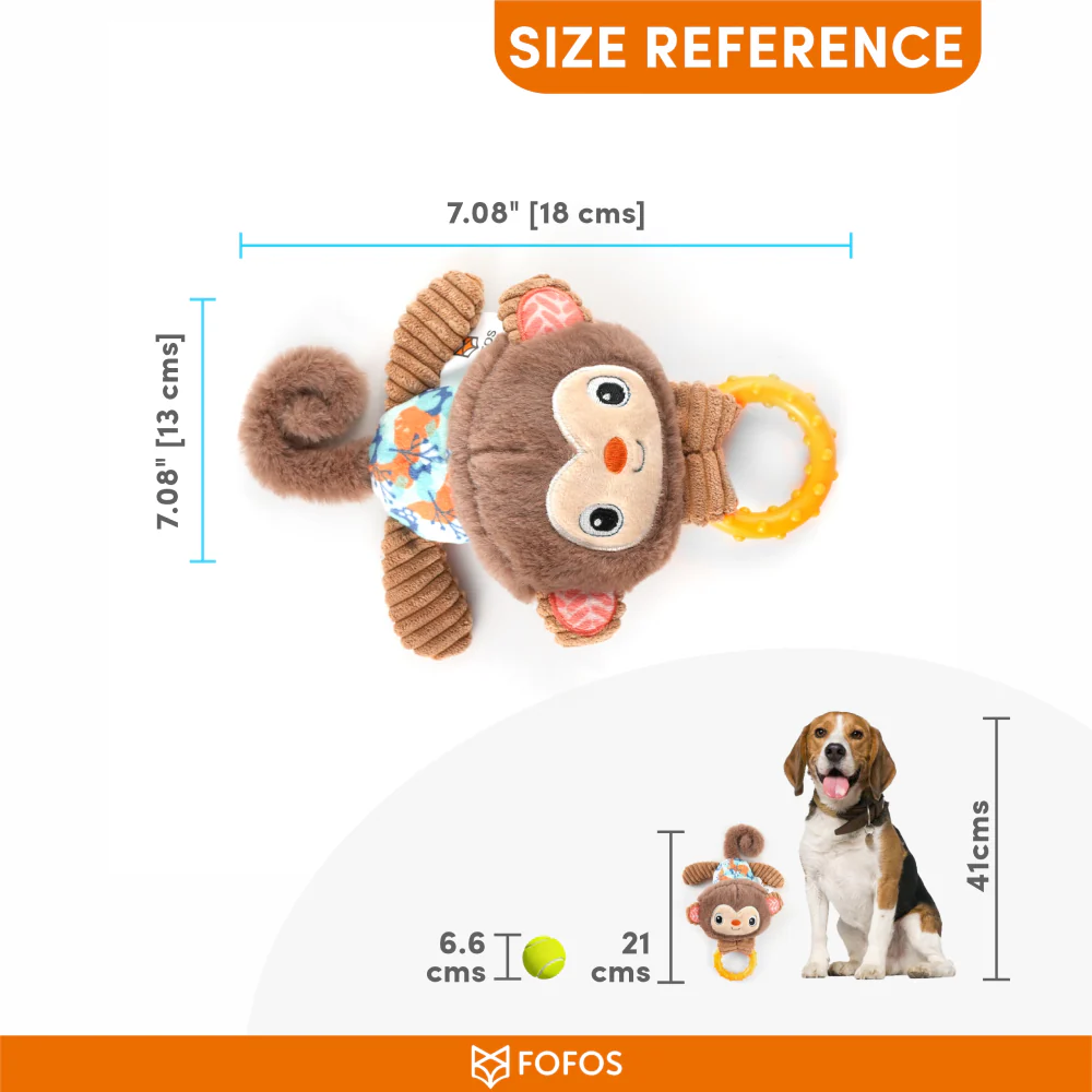 Barkbutler x Fofos Puppy Monkey Toy for Dogs - Image 3