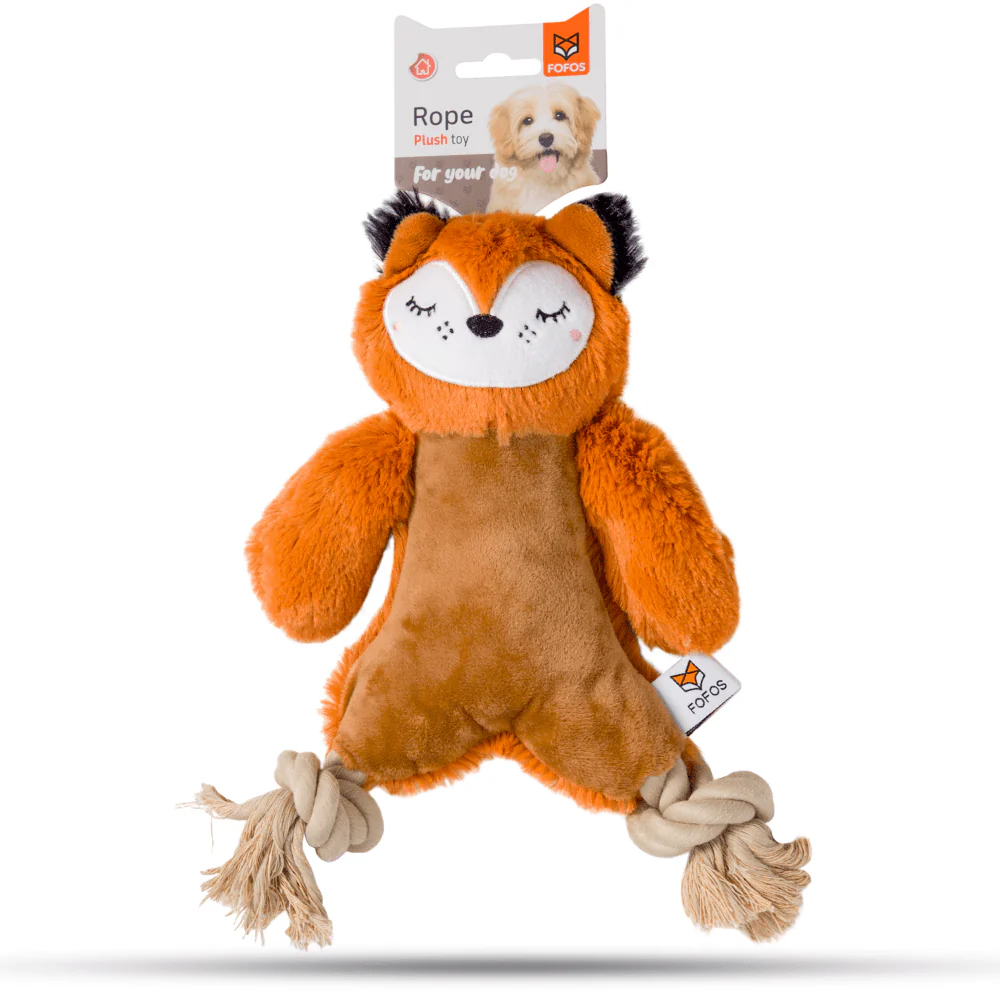 Barkbutler x Fofos Ropeleg Plush Bear Toy for Dogs | For Medium Chewers - Image 2