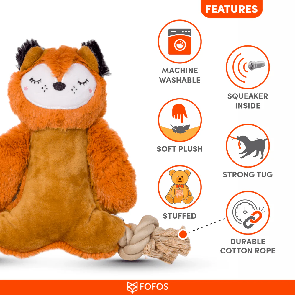 Barkbutler x Fofos Ropeleg Plush Bear Toy for Dogs | For Medium Chewers - Image 5