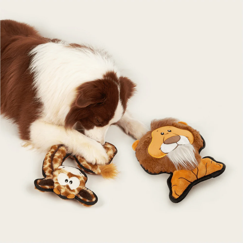 Barkbutler x Fofos Safari Line Lion Plush Toy for Dogs (Brown) - Image 8