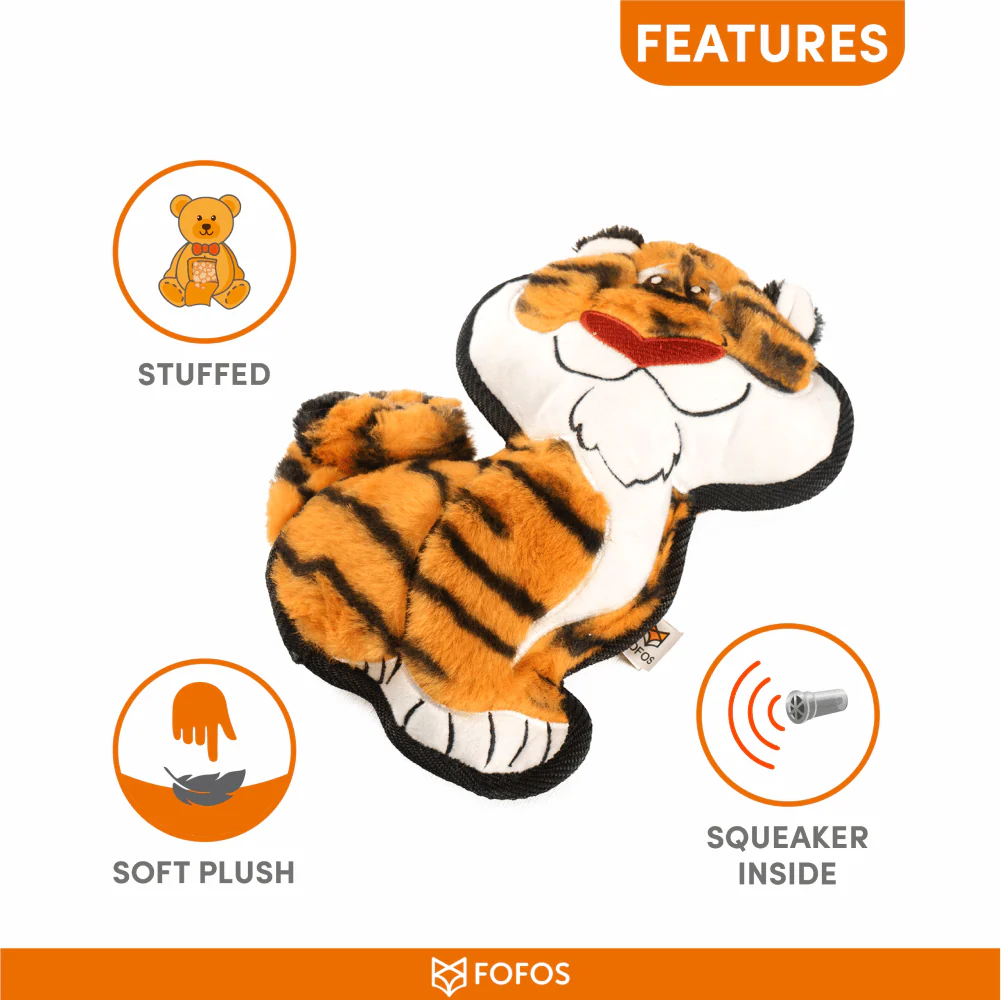 Barkbutler x Fofos Safari Line Tiger Plush Toy for Dogs - Image 4