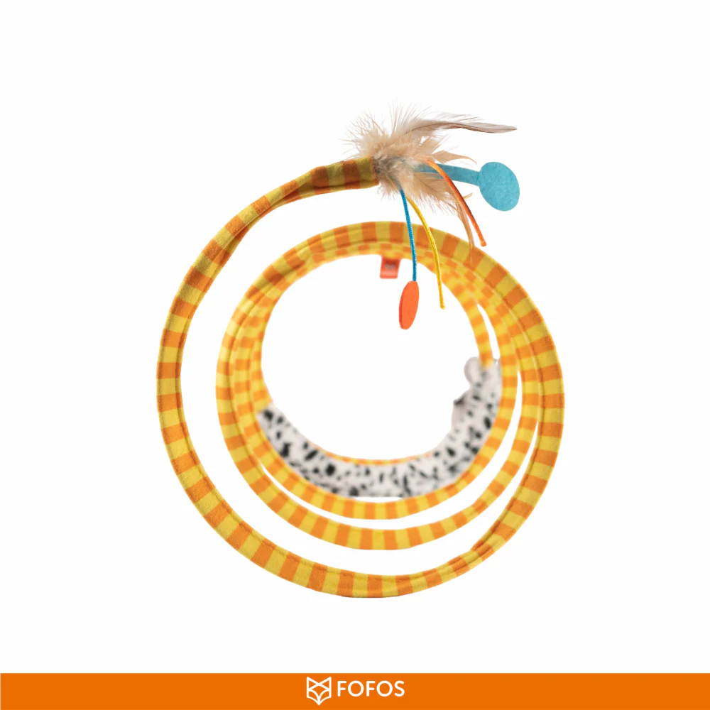 Barkbutler x Fofos Safari Spiral Tunnel Toy for Cats - Image 6