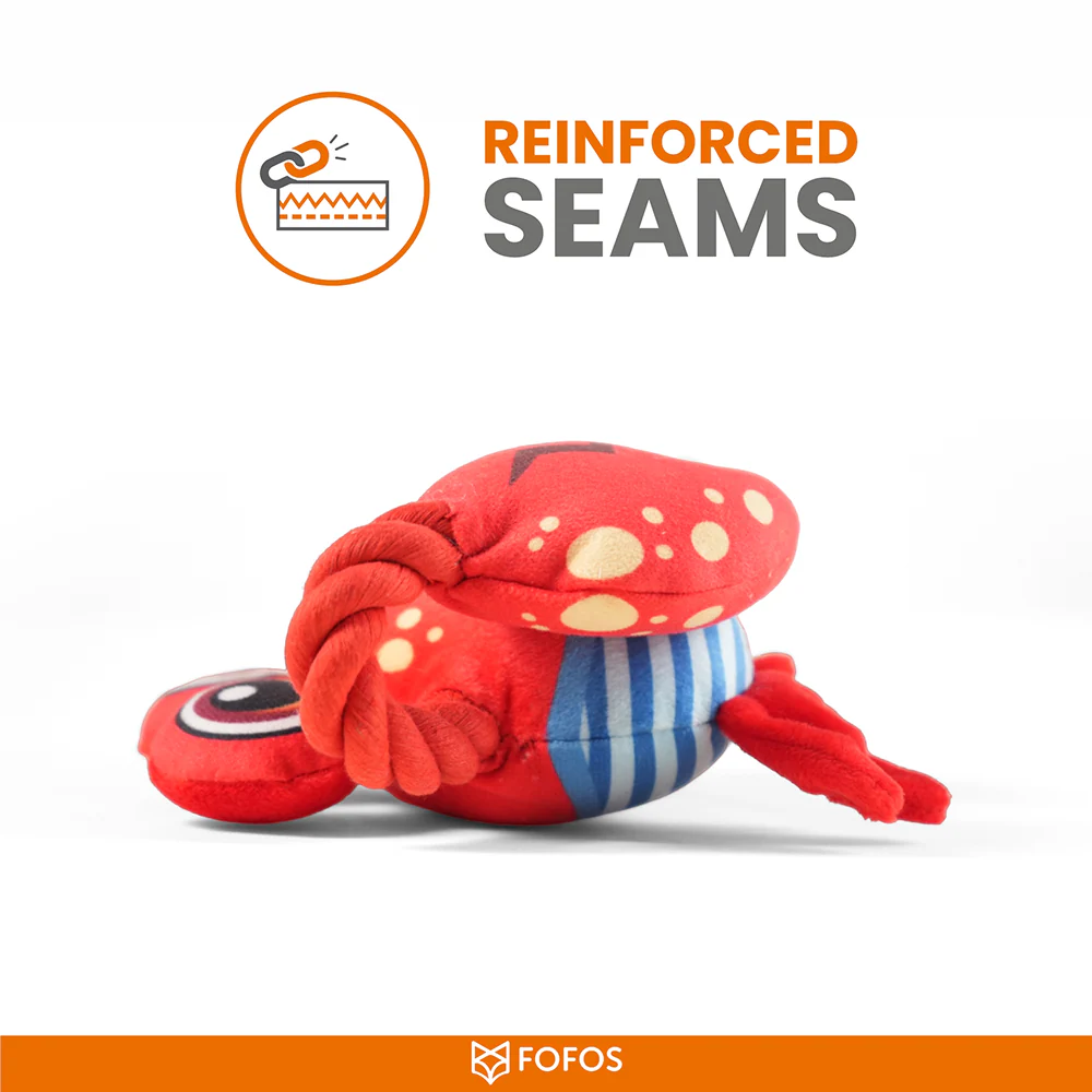Barkbutler x Fofos Sealife Crab Plush Toy for Dogs - Image 4