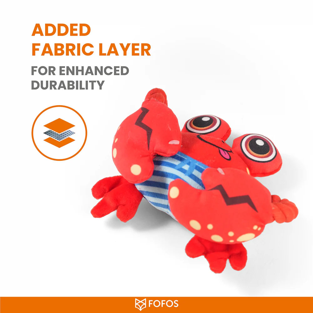 Barkbutler x Fofos Sealife Crab Plush Toy for Dogs - Image 5