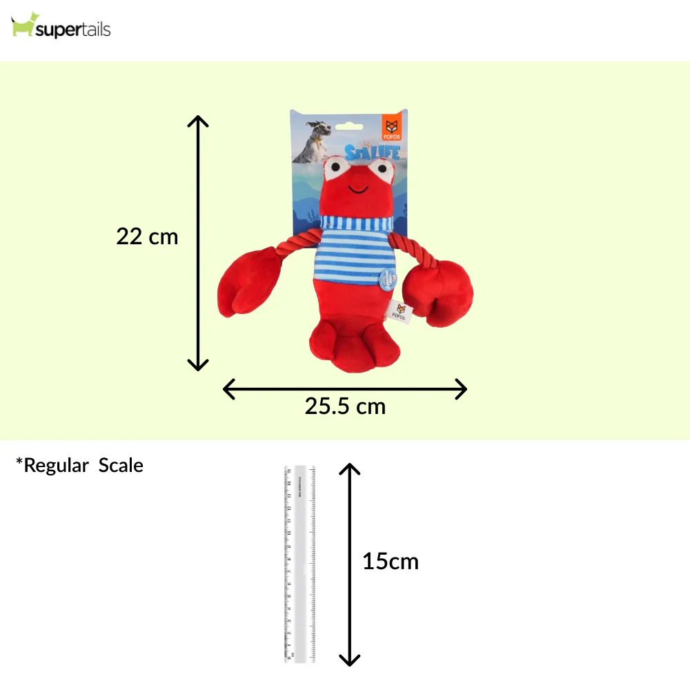 Barkbutler x Fofos Sealife Lobster Plush Toy for Dogs - Image 2