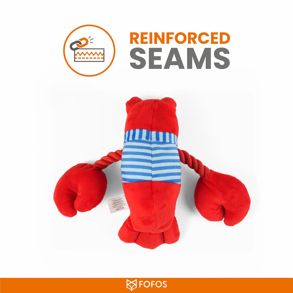 Barkbutler x Fofos Sealife Lobster Plush Toy for Dogs - Image 4