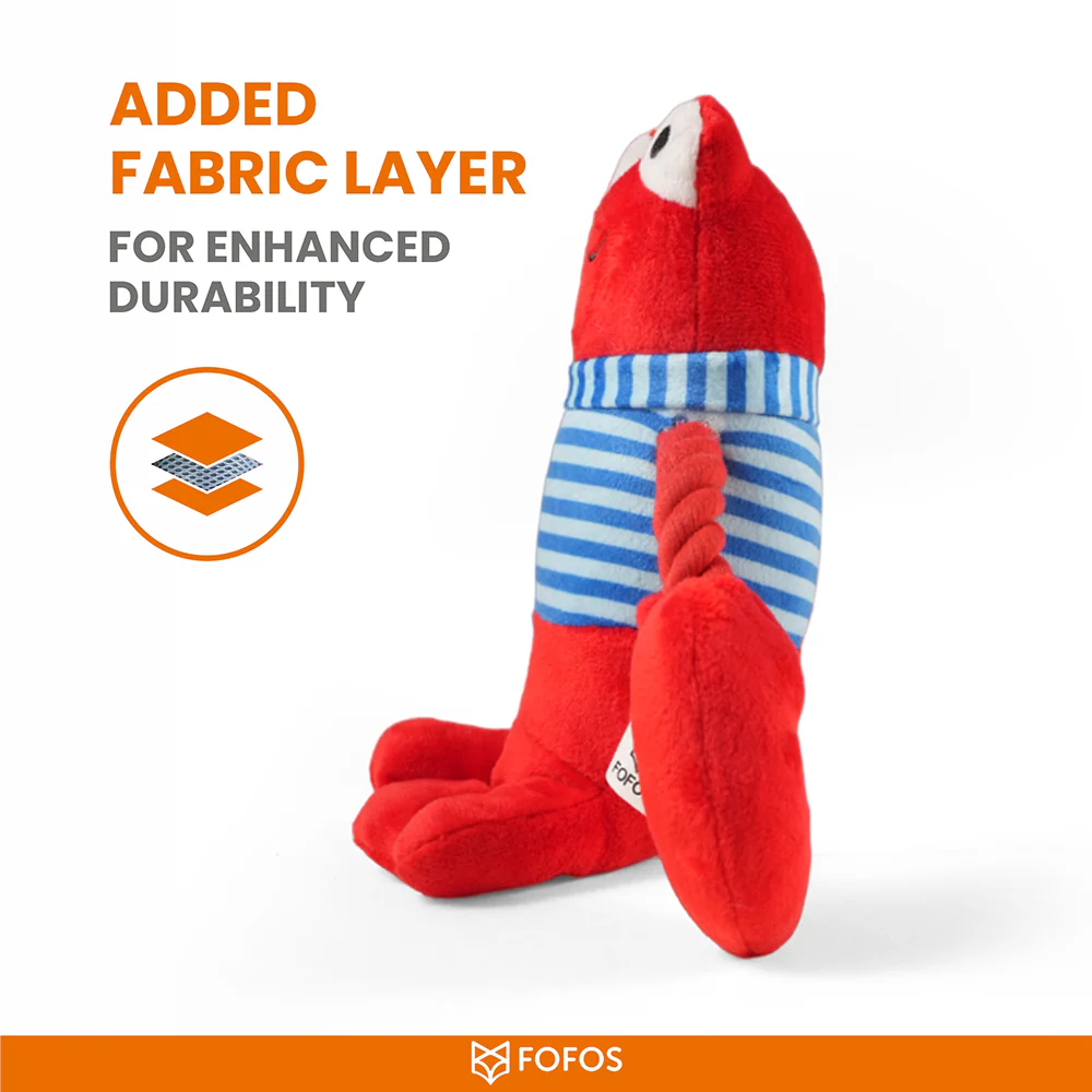 Barkbutler x Fofos Sealife Lobster Plush Toy for Dogs - Image 5