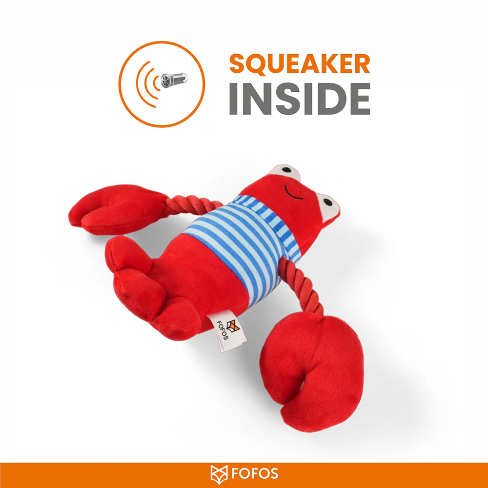 Barkbutler x Fofos Sealife Lobster Plush Toy for Dogs - Image 6