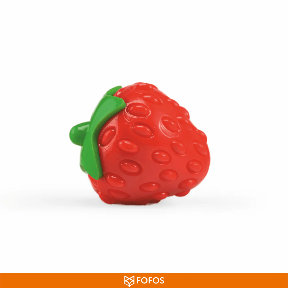 Barkbutler x Fofos Silence Strawberry Squeaky Chew Toy for Dogs - Image 2