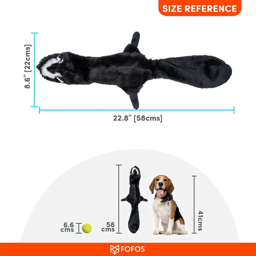 Barkbutler x Fofos Skinneez Skunk Toy for Dogs - Image 3