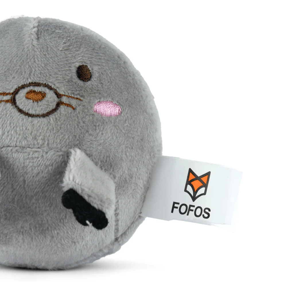 Barkbutler x Fofos Slow Rising Animal Toy Set for Dogs (Grey) | For Soft Chewers - Image 3