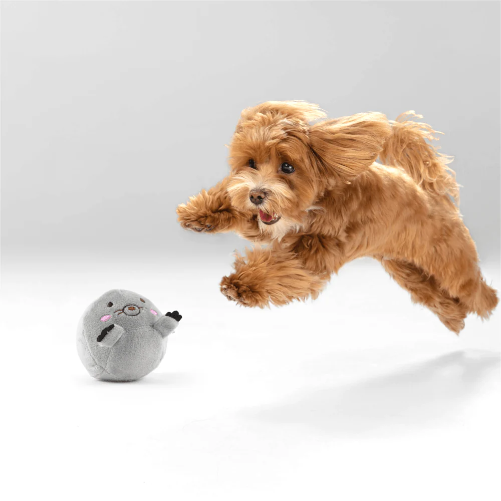 Barkbutler x Fofos Slow Rising Animal Toy Set for Dogs (Grey) | For Soft Chewers - Image 6