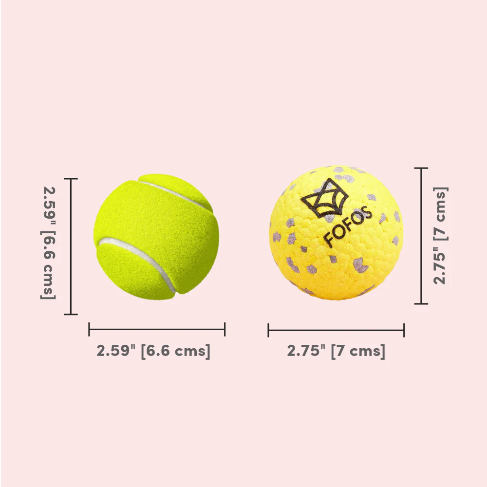 Barkbutler x Fofos Super Bounce Chew Ball for Dogs (Yellow) | For Aggressive Chewers - Image 3