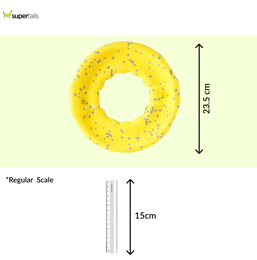 Barkbutler x Fofos Super Lightweight and Durable Flyer Tug Toy for Dogs (Yellow) - Image 2