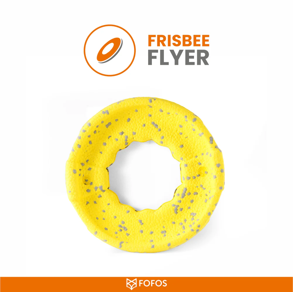 Barkbutler x Fofos Super Lightweight and Durable Flyer Tug Toy for Dogs (Yellow) - Image 4
