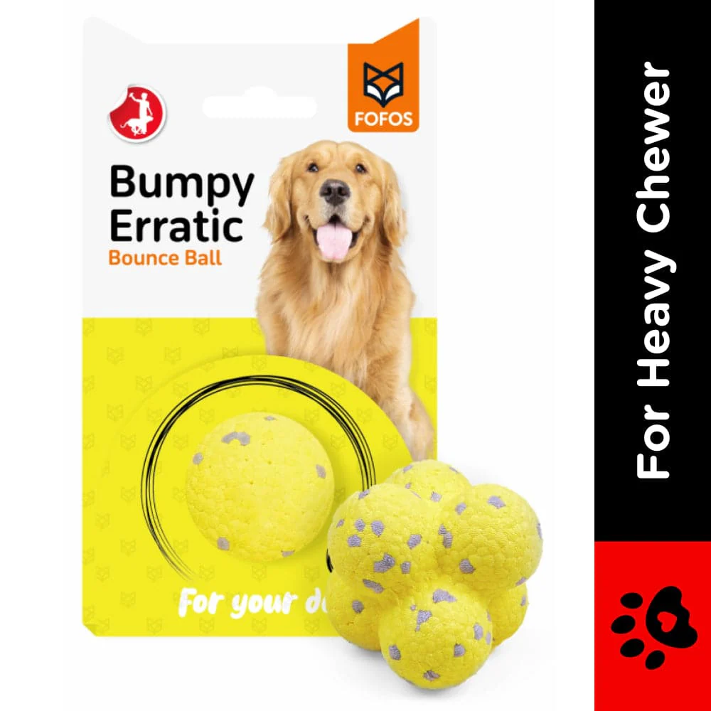 Barkbutler x Fofos Ultra Durable Ball Toy for Dogs (Yellow) - Image 2