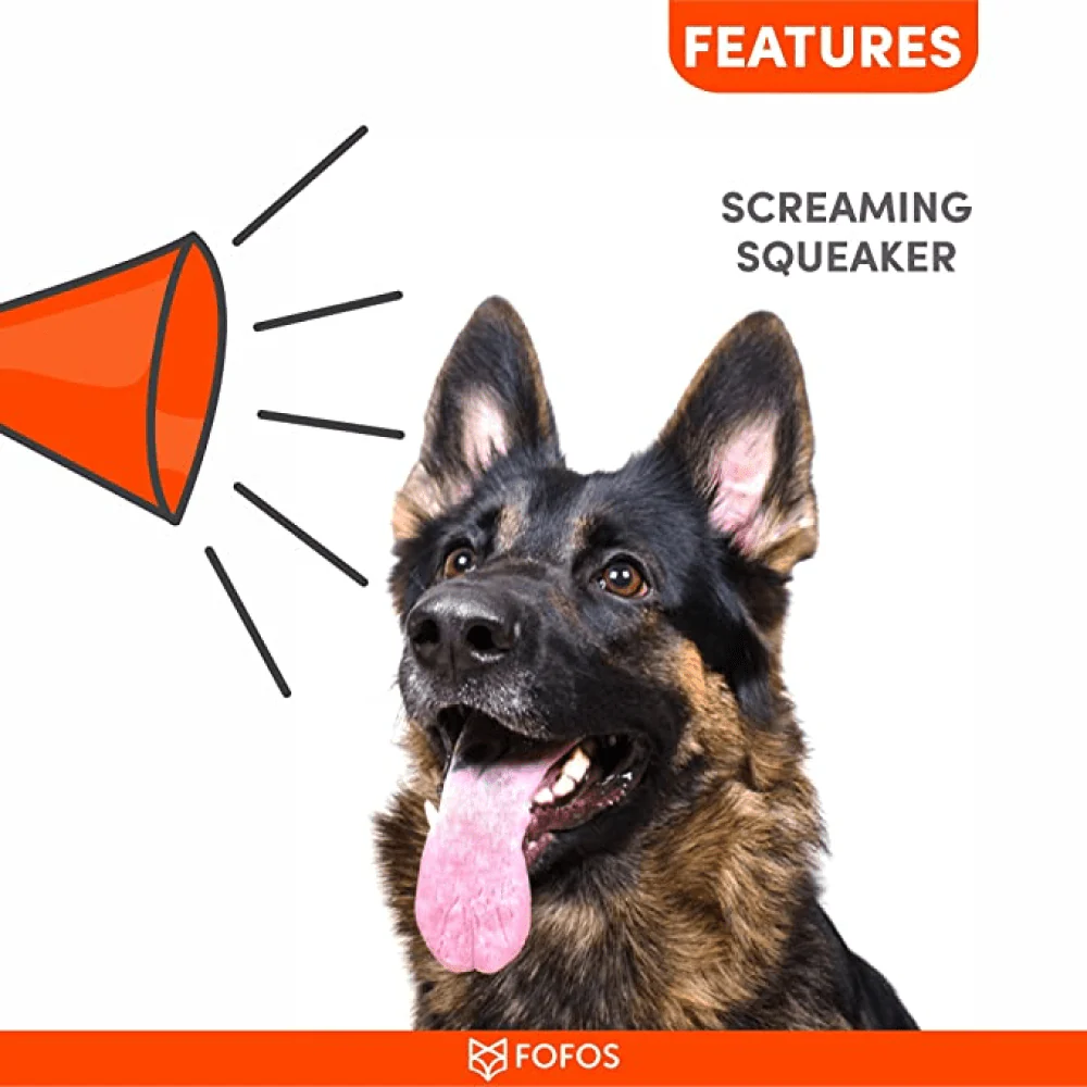 Barkbutler x Fofos Vegi Bites Carrot Squeaky Toy for Dogs | For Medium Chewers - Image 6