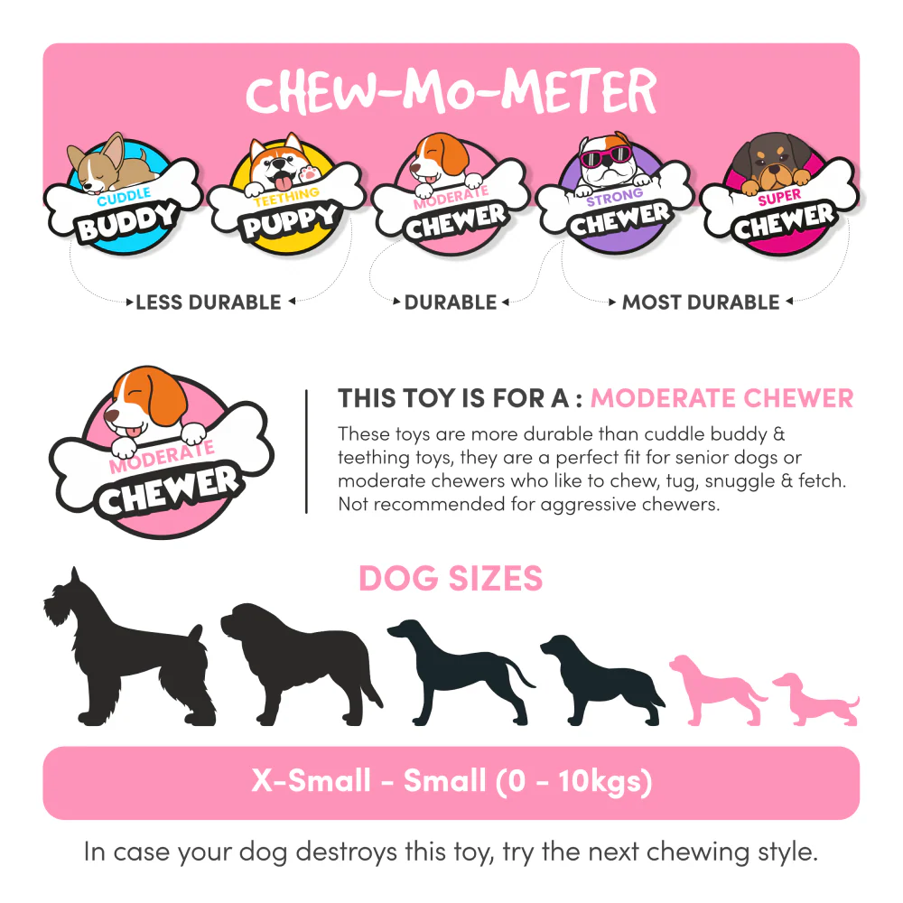 Barkbutler x Fofos Vegi Bites Eggplant Squeaky Toy for Dogs - Image 3