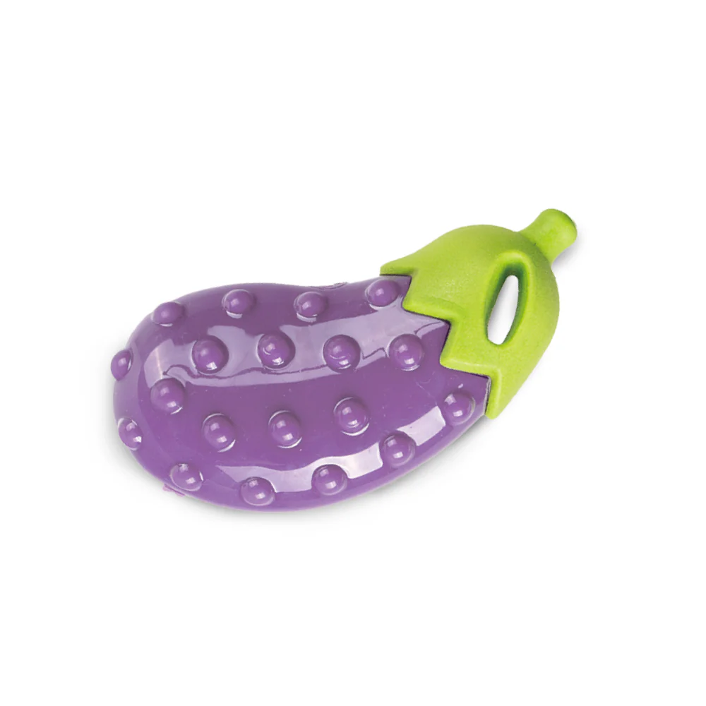 Barkbutler x Fofos Vegi Bites Eggplant Squeaky Toy for Dogs - Image 7