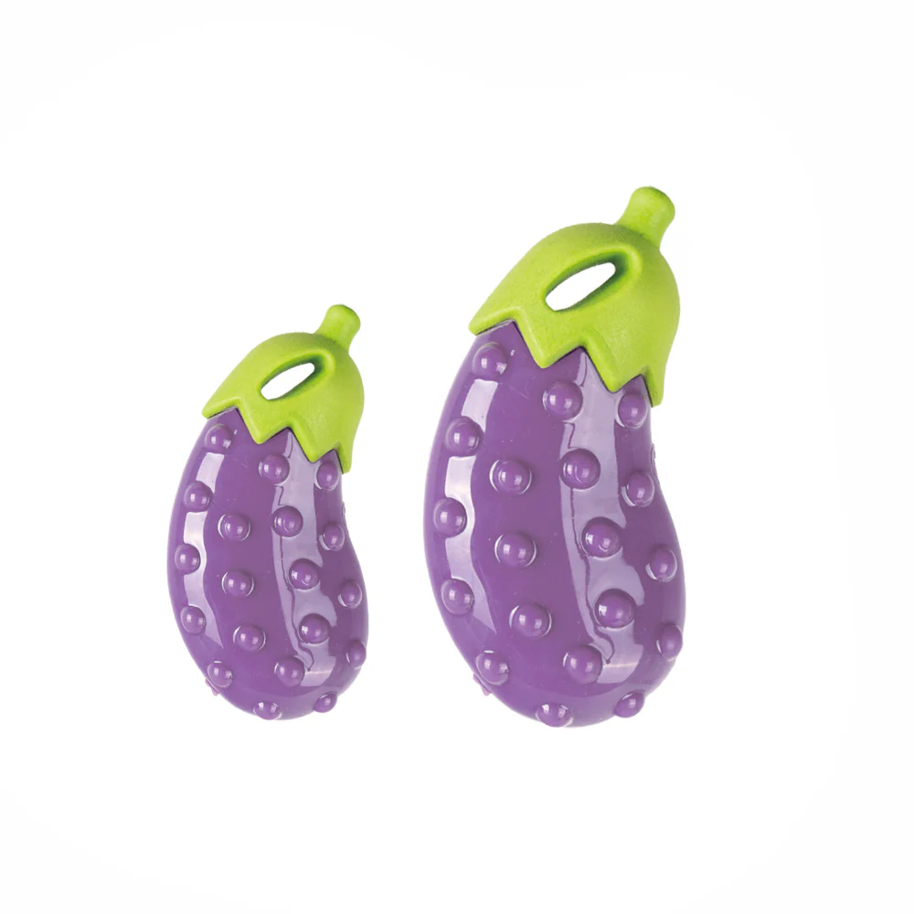 Barkbutler x Fofos Vegi Bites Eggplant Squeaky Toy for Dogs - Image 8