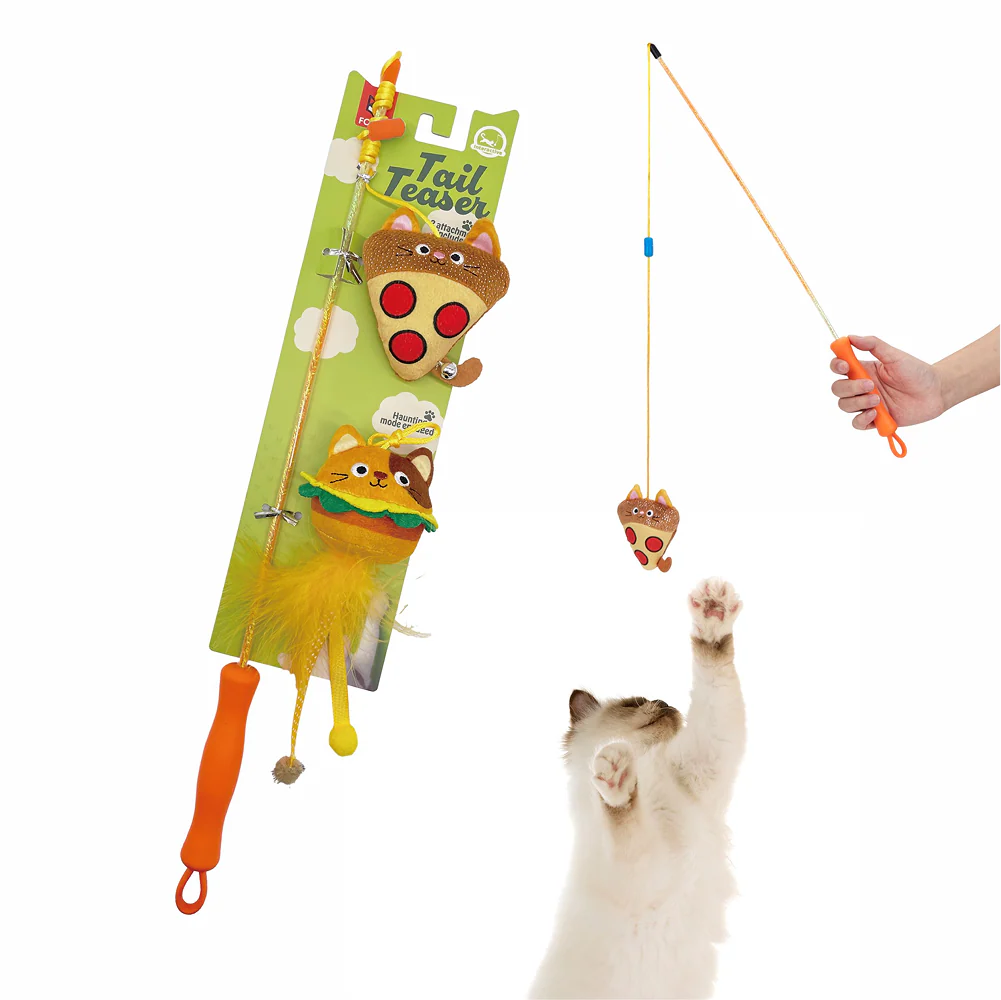 Fofos Wand Meow Fast Food Teaser Toy for Cats - Image 2