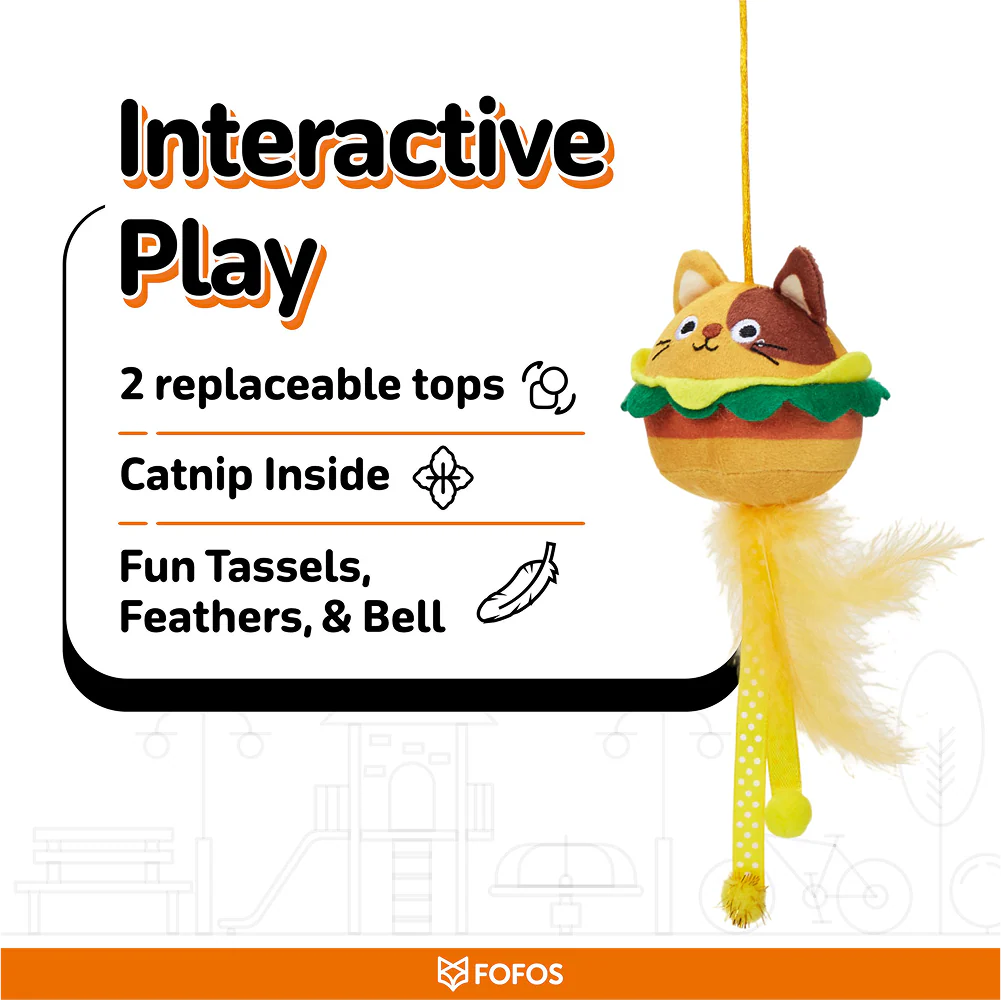 Fofos Wand Meow Fast Food Teaser Toy for Cats - Image 7