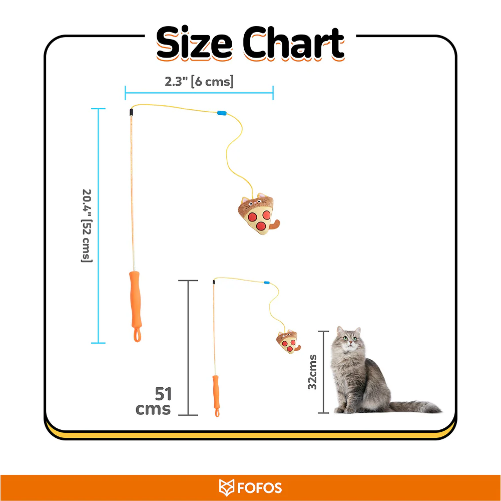 Fofos Wand Meow Fast Food Teaser Toy for Cats - Image 9