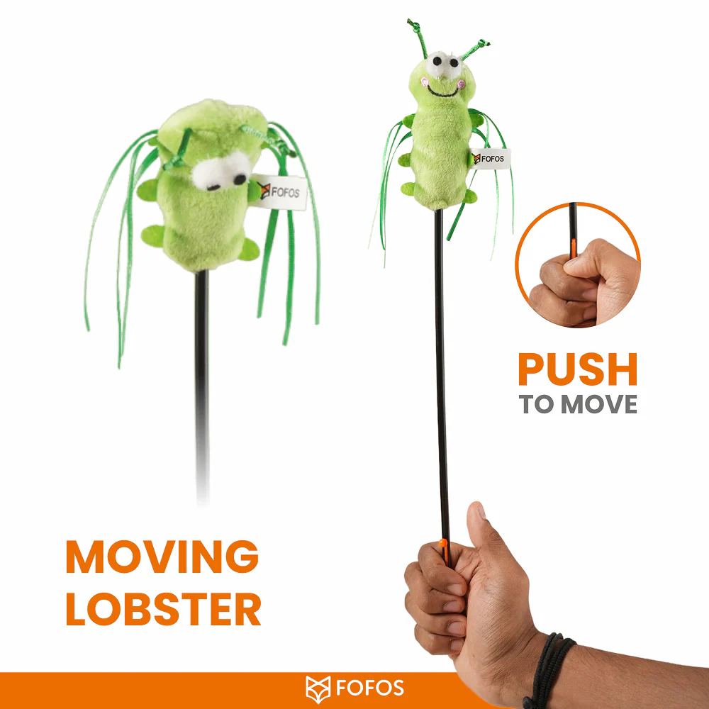 Barkbutler x Fofos Wand Moving Caterpillar Teaser Toy for Cats - Image 3