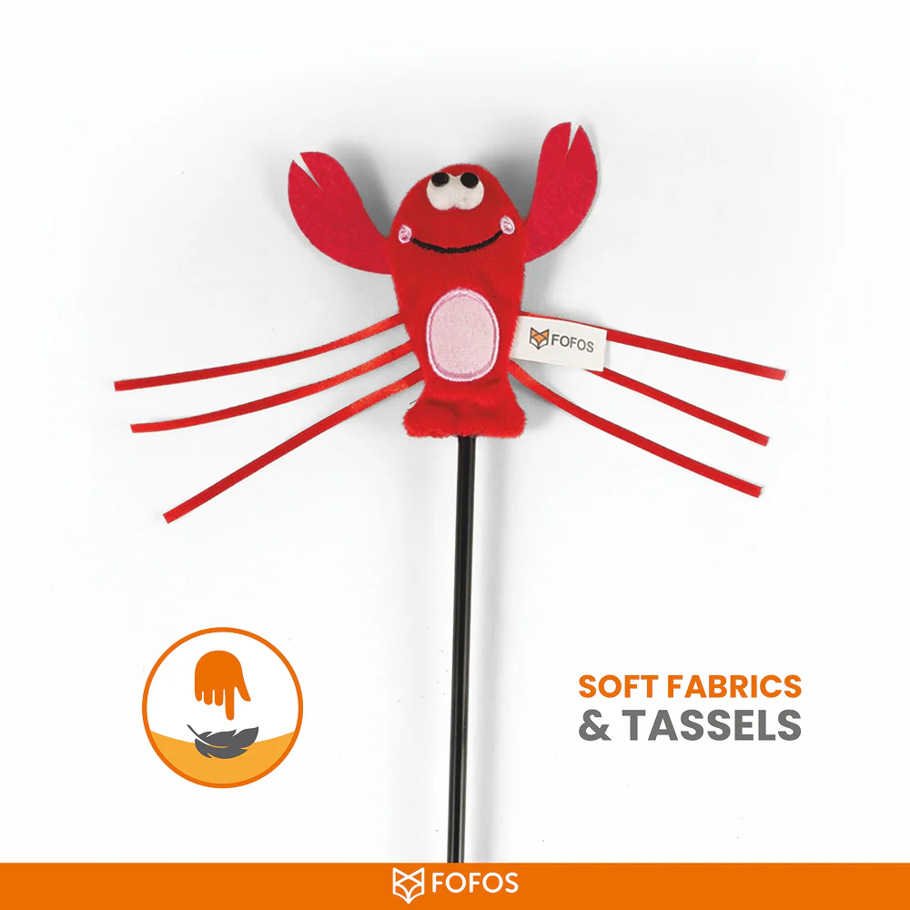 Barkbutler x Fofos Wand Moving Lobster Teaser Toy for Cats - Image 5