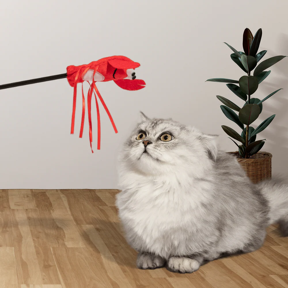 Barkbutler x Fofos Wand Moving Lobster Teaser Toy for Cats - Image 6