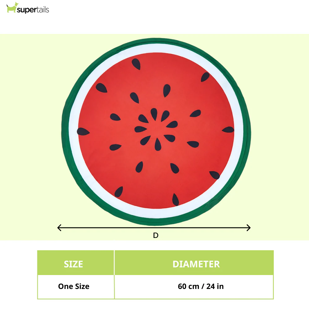 Fofos Watermelon Cooling Mat for Dogs & Cats (Green/Red) - Image 2
