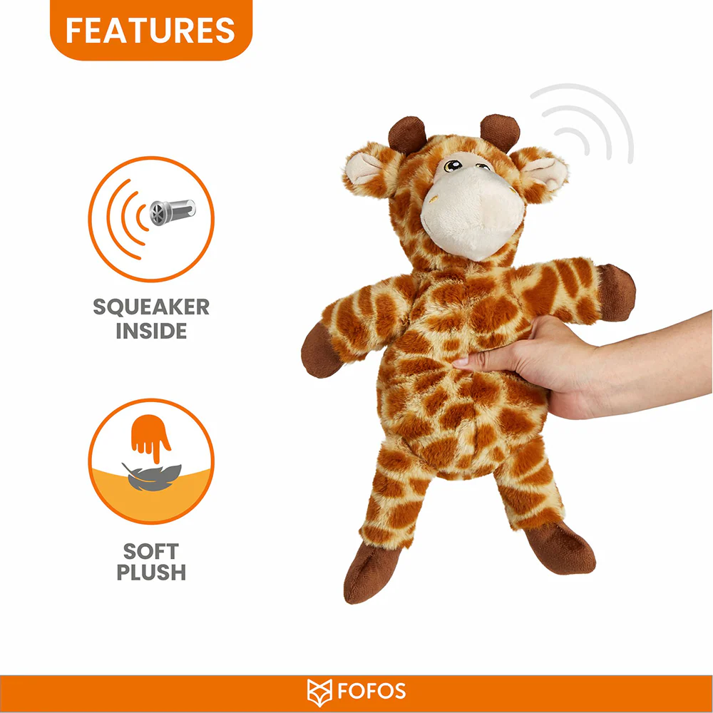 Barkbutler x Fofos Wildlife Giraffe Plush Toy for Dogs - Image 5