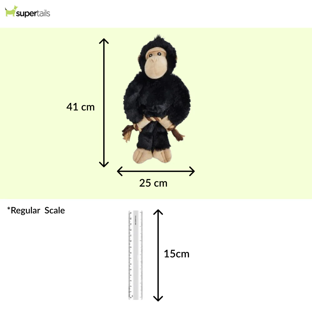 Barkbutler x Fofos Wildlife Gorilla Plush Toy for Dogs - Image 2