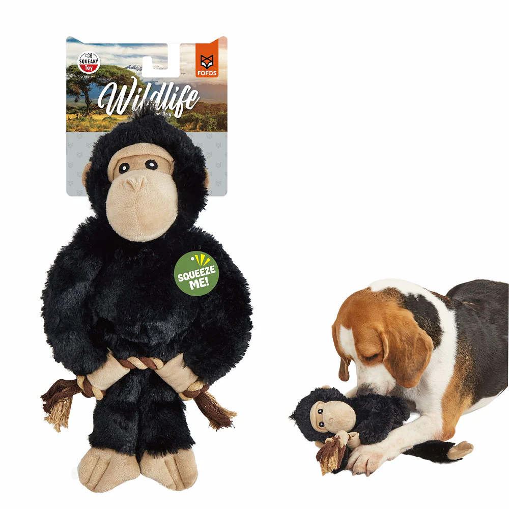 Barkbutler x Fofos Wildlife Gorilla Plush Toy for Dogs - Image 3