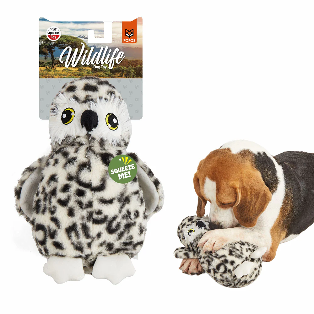 Barkbutler x Fofos Wildlife Owl Plush Toy for Dogs - Image 3