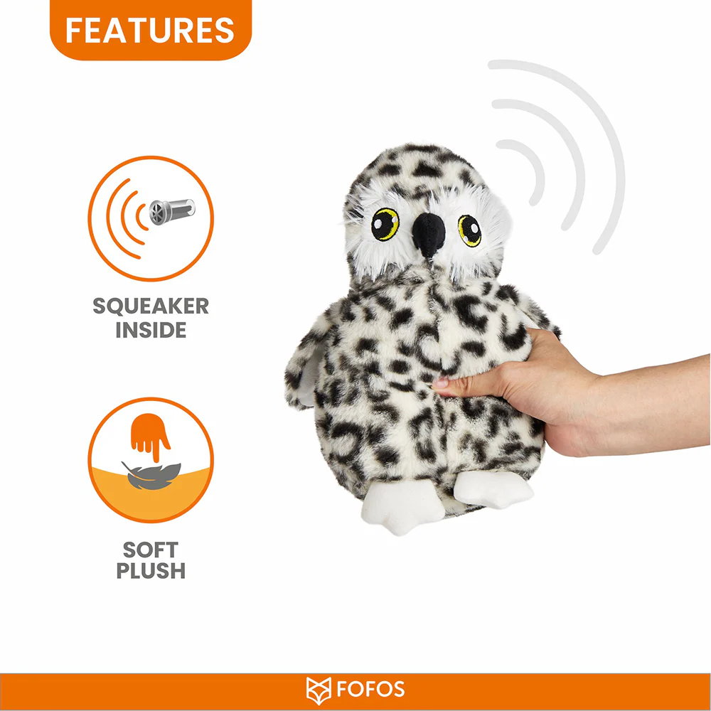 Barkbutler x Fofos Wildlife Owl Plush Toy for Dogs - Image 5
