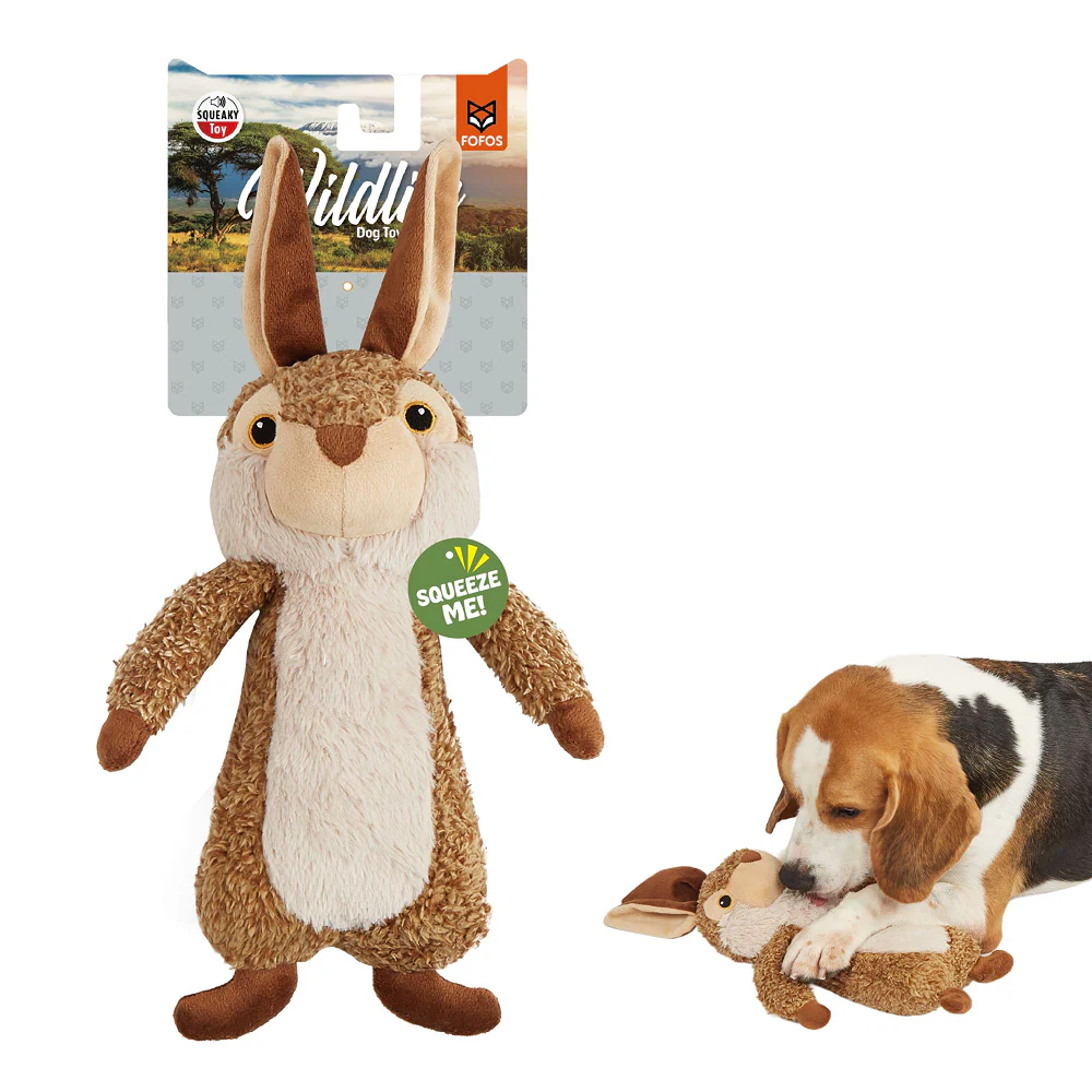 Barkbutler x Fofos Wildlife Rabbit Plush Toy for Dogs - Image 3