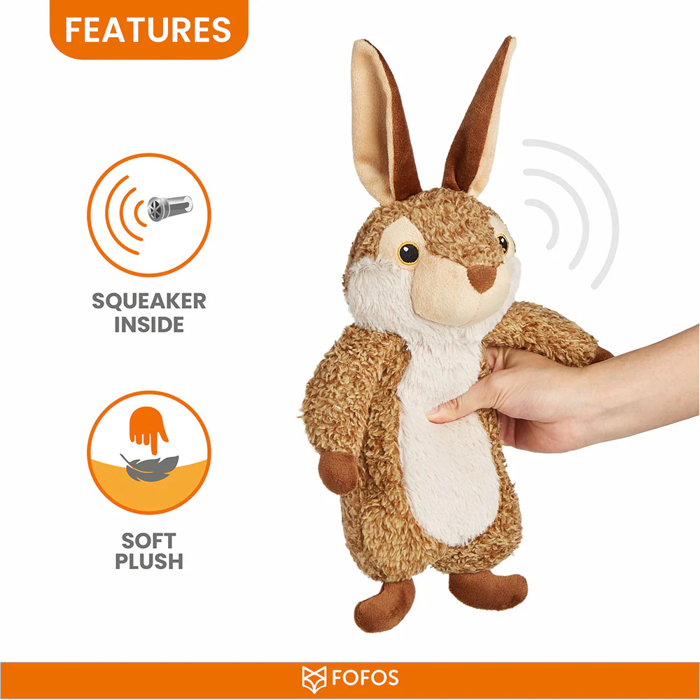 Barkbutler x Fofos Wildlife Rabbit Plush Toy for Dogs - Image 5