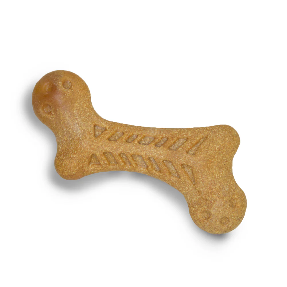 Barkbutler x Fofos Woodplay Bone Toy for Dogs | For Aggressive Chewers (Brown) - Image 5