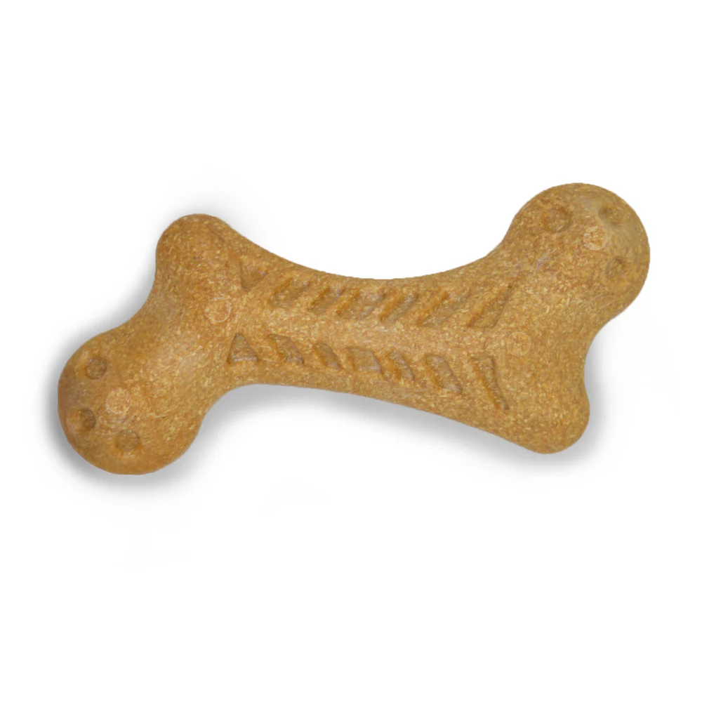 Barkbutler x Fofos Woodplay Bone Toy for Dogs | For Aggressive Chewers (Brown) - Image 6