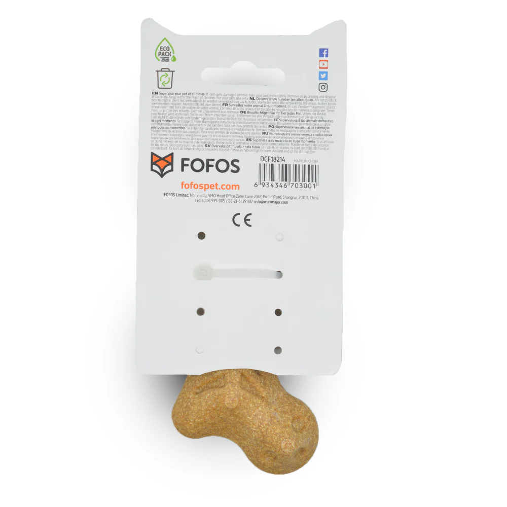 Barkbutler x Fofos Woodplay Bone Toy for Dogs | For Aggressive Chewers (Brown) - Image 9
