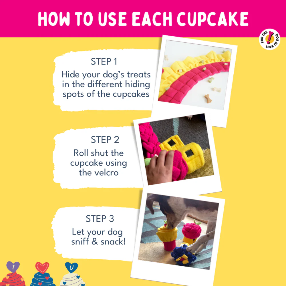 For The Love Of Dog Pink Lemonade Snuffle Pupcake Toy for Dogs - Image 5